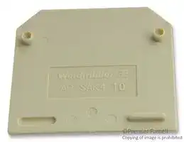 0117960000: END PLATE, SAK SERIES MODULAR TERMINAL