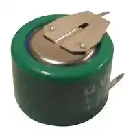 55608602059: Rechargeable Battery, Robust, 2.4 V, Nickel Metal Hydride, 80 mAh, Button Cell, PCB Pins, 1