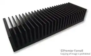 SK 58 50 SA: Heat Sink, Standard Extruded, Black Anodized, 1.7 °C/W, 150 mm, 27 mm, 50 mm