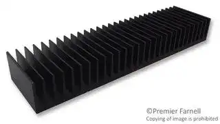 SK 42 50 SA: Heat Sink, Standard Extruded, Black Anodized, 1.65 °C/W, 200 mm, 25 mm, 50 mm