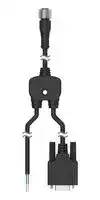 CSB-M1241DB9: EURO QD SPLITTER CABLE, 14POS, 250V, BLK