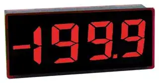 SP 8-100: Digital Panel Meter, DC Millivolts, 3-1/2Digits, 0-200mV, 14.2mm Digit Height, 5.25V