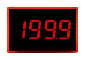 SP300: Digital Panel Meter, DC Millivolts, 3-1/2Digits, 0-200mV, 9.4mm Digit Height, 5.25V