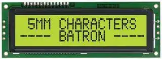 BTHQ22005VSS-SRE: Alphanumeric LCD, 20 x 2, Black on Yellow / Green, 5V, Parallel, English, Japanese, Reflective