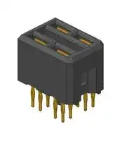 10028916-5544P00LF: BACKPLANE CONN, RCPT, 4POS, 2ROW, 6MM
