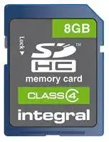 INSDH8G4V2: Flash Memory Card, SDHC Card, 8 GB, Class 4