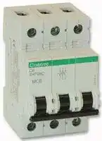 6HT06C: Thermal Magnetic Circuit Breaker, Loadstar C Curve Series, 6 A, 3 Pole, 415 V, DIN Rail