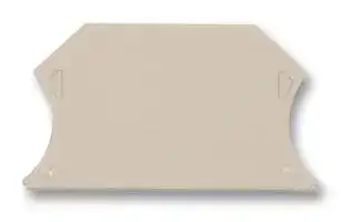 WAP2.5/10: End / Intermediate Plate, WDU 2.5 Feed Through Terminals, W Series, Dark Beige