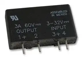 MPDCD3 — Solid State Relay, MP Series, SIP, SPST-NO, 3 A, 60 VDC, PCB, Through Hole, Zero Crossing