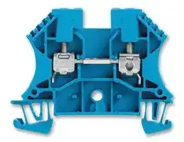 102018 WDU4 BLUE: DIN Rail Mount Terminal Block, 2 Ways, 22 AWG, 10 AWG, 4 mm², Screw, 32 A