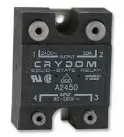 A2450 — Solid State Relay, SPST-NO, 50 A, 280 VAC, Panel Mount, Screw, Zero Crossing