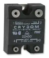 D2450: Solid State Relay, SPST-NO, 50 A, 280 VAC, Panel Mount, Screw, Zero Crossing