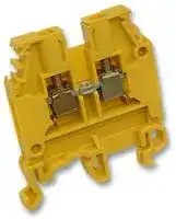 010511616: DIN Rail Mount Terminal Block, 2 Ways, 22 AWG, 10 AWG, 4 mm², Screw, 32 A