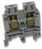 011511811: DIN Rail Mount Terminal Block, 2 Ways, 22 AWG, 8 AWG, 10 mm², Screw, 41 A