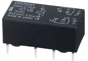 G6A274P-ST40-US-DC24: RELAY, SIGNAL, DPDT, 30VDC, 2A
