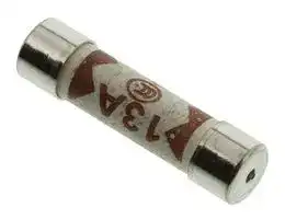C180-13: Fuse, Cartridge, Fast Acting, 13 A, 240 V, 6.3mm x 25.4mm, 1/4" x 1", TDC180