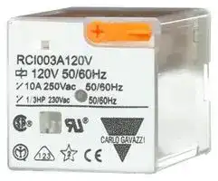 RCI003A120V: POWER RELAY, 3PDT, 120VAC, 10A, SOCKET