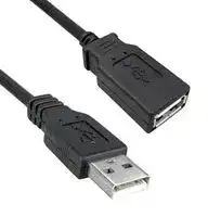3021056-01M: USB CORD, 2.0 TYPE A PLUG-RCPT, 3.3FT