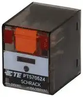 PT570524: General Purpose Relay, PT Series, Power, Non Latching, 4PDT, 24 VAC, 6 A