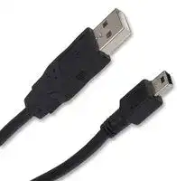 88732-8602: USB Cable, Shielded, OTG, Type A Plug to Mini Type B Plug, 1 m, 3.3 ft, USB 2.0, Black