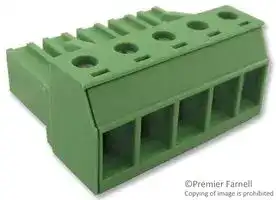 1804933: Pluggable Terminal Block, 7.62 mm, 5 Ways, 24 AWG, 10 AWG, 4 mm², Screw