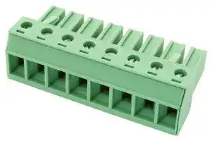 1804962: Pluggable Terminal Block, 7.62 mm, 8 Ways, 24 AWG, 10 AWG, 4 mm², Screw