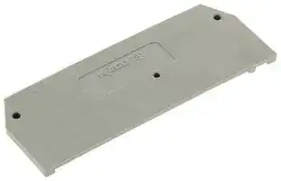 281-324: End / Intermediate Plate, for Use with Wago Rail Mounted Terminal Blocks, Grey