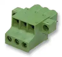 20020012-G031B01LF: Pluggable Terminal Block, 5 mm, 3 Ways, 28AWG to 16AWG, 2.5 mm², Screw, 10 A