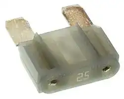 0299025.ZXNV: FUSE, BLADE, 25A, 32V, TIME DELAY