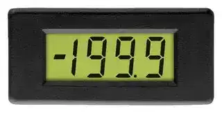 DPM 1AS-BL: Digital Panel Meter, DC Millivolts, 3-1/2Digits, 0-200mV, 5.5mm Digit Height, 15Vdc