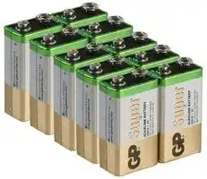 GP1604-10: Battery, Super, Pack of 10, 9 V, PP3, Alkaline, Snap Contact