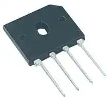 GBU401: Bridge Rectifier, Glass Passivated, Single Phase, 50 V, 4 A, SIP, 4 Pins, 1 V