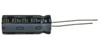UHE1E821MPD1TD: ALUMINUM ELECTROLYTIC CAPACITOR, 820UF, 25V, 20%, RADIAL