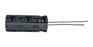 UHE1J221MPD1TD: ALUMINUM ELECTROLYTIC CAPACITOR, 220UF, 63V, 20%, RADIAL