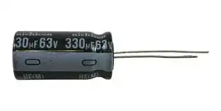 UHE1J331MHD1TO: ALUMINUM ELECTROLYTIC CAPACITOR, 330UF, 63V, 20%, RADIAL