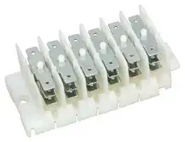 HY508/6 F/F: Panel Mount Barrier Terminal Block, 6 Row, 6 Ways, 11 mm, 24 A