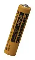 HHR80AAAB3B: Rechargeable Battery, Single Cell, 1.2 V, Nickel Metal Hydride, 750 mAh, AAA, Flat Top, 1