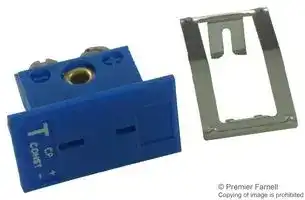 MPJ-T-F — Thermocouple Connector, Miniature, Blue, Panel, 6x Socket, 1 Row, Type T, 16.7 mm, ANSI, MPJ Series