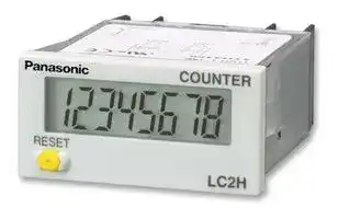 LC2HFFV30J: Counter, LCD, LC2H Series, 8 Digits, 24 to 240 Vac/dc, 30 Hz, Front Reset