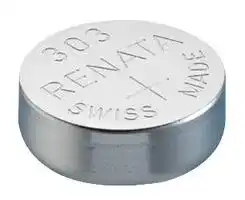 303: Battery, Watch, Single Cell, 1.55 V, SR44, Silver Oxide, 175 mAh, Pressure Contact, 1