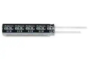 400BXW100MEFC12.5X50: Electrolytic Capacitor, Miniature, 100 µF, 400 V, ± 20%, Radial Leaded, 12000 hours @ 105°C, Polar