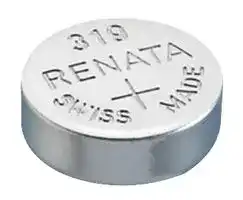 319: Battery, Watch, Single Cell, 1.55 V, SR64, Silver Oxide, 21 mAh, Flat Top, 1