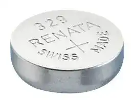 329: Battery, Watch, Single Cell, 1.55 V, Silver Oxide, 37 mAh, Flat Top, 1
