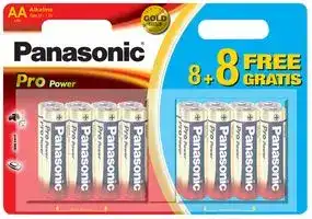 LR6XEG/16B8F.: Battery, 1.5 V, AA, Alkaline, 2.6 Ah, Raised Positive and Flat Negative, 16