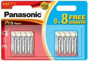 LR03XEG/16B8.: Battery, Pro Power, Pack of 16, 1.5 V, AAA, Alkaline, 1.2 Ah, Raised Positive and Flat Negative, 16