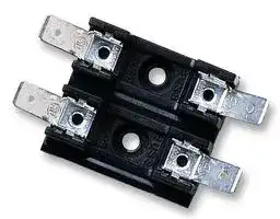 S-8201-3-R: Fuseholder, Fuse Block, Bolt-In, 300V, 20A, 1/4 x 1 1/4", Quick Connect, 3 Pole