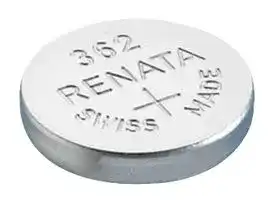 362: Battery, Watch, Single Cell, 1.55 V, SR58, Silver Oxide, 24 mAh, Flat Top, 1