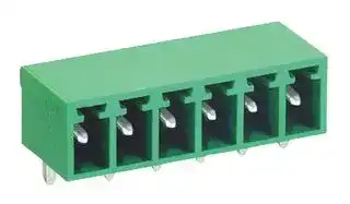 MC000091: Terminal Block, Header, 3.5 mm, 5 Ways, 12 A, 150 V, Through Hole Right Angle
