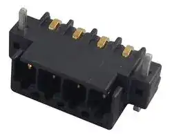 1821711: Terminal Block, Right Angle, Black, Header, 2.54 mm, 4 Ways, 6 A, 160 V, Surface Mount Right Angle