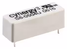 S8-1204VU: Reed Relay, Miniature, SPST-NO, 12 VDC, S8 Series, Through Hole, 750 ohm, 1 A